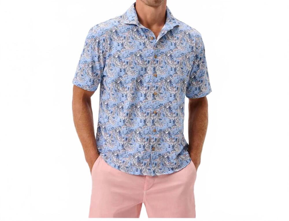 NEW JOHNNIE-O otto short sleeve shirt in infinity